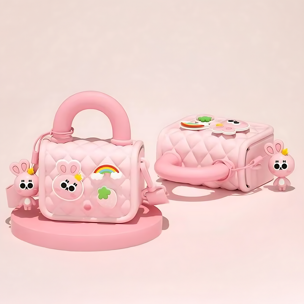 Cute Cartoon Kids Handbag – Rainbow Style Silicone Shoulder Bag for Girls