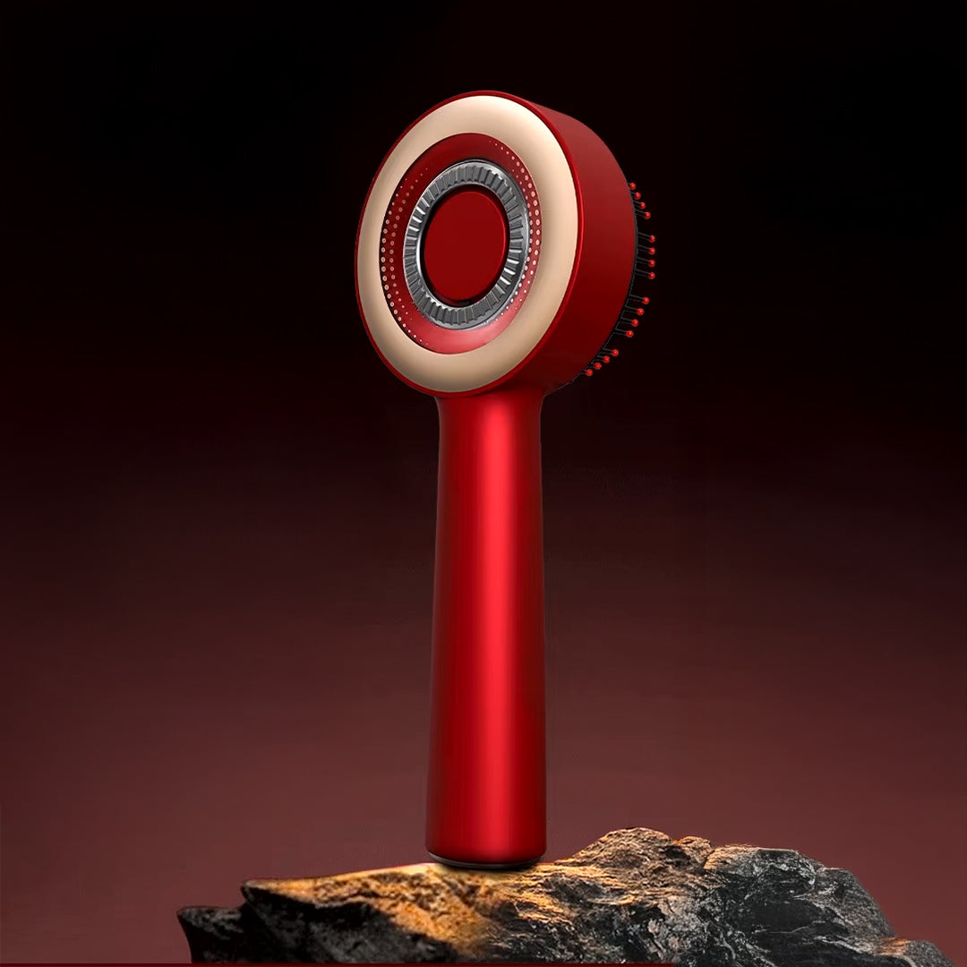 Scalp Massage Comb with Infrared Light & Oil Applicator | 3-in-1 Hair Care Massager