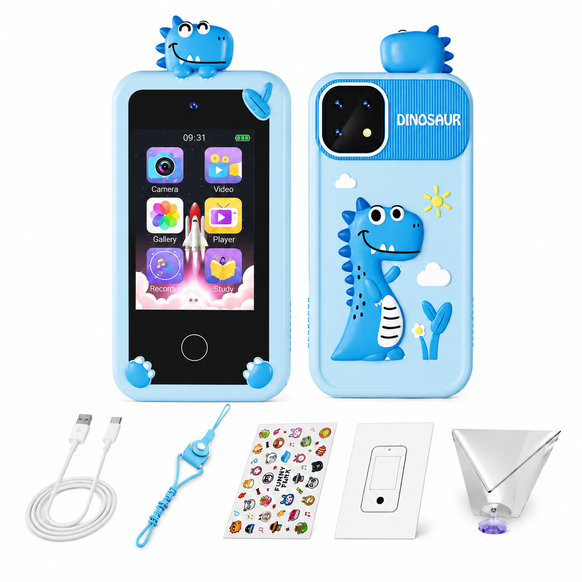 Kids Phone Toy with Dual Camera, Music & Interactive Learning Games