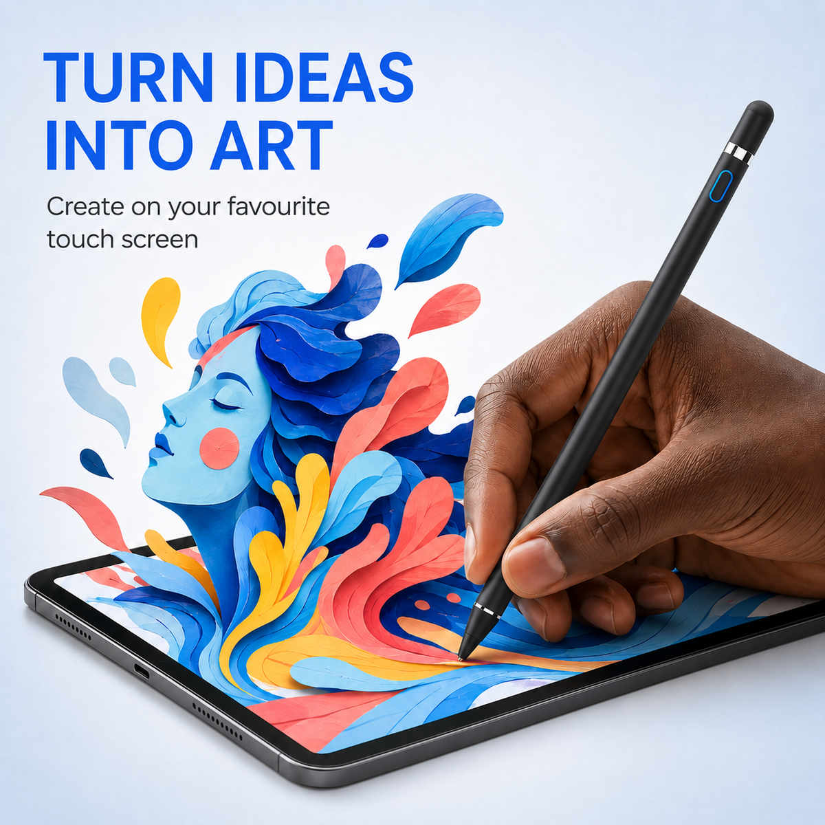 Rechargeable Active Stylus Pen for Touch Screens, 8-10H Use
