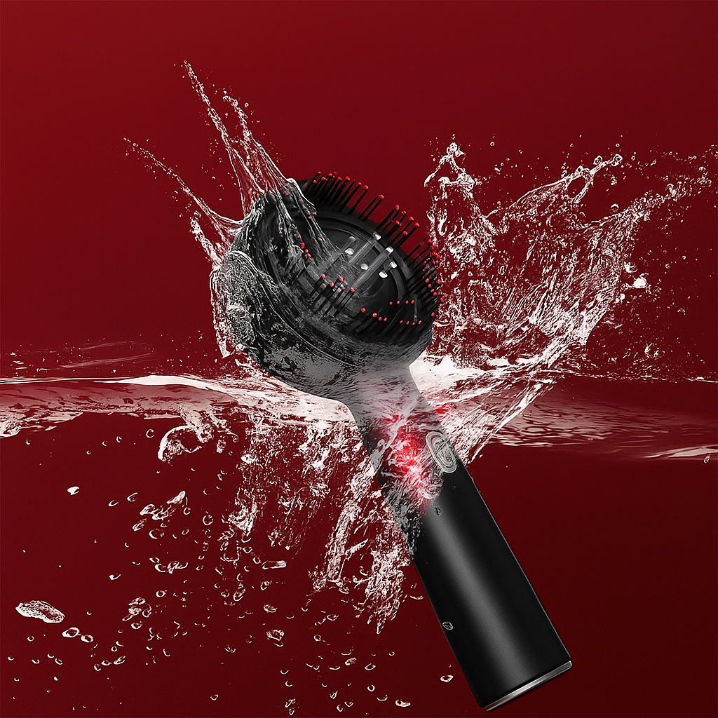 Scalp Massage Comb with Infrared Light & Oil Applicator | 3-in-1 Hair Care Massager