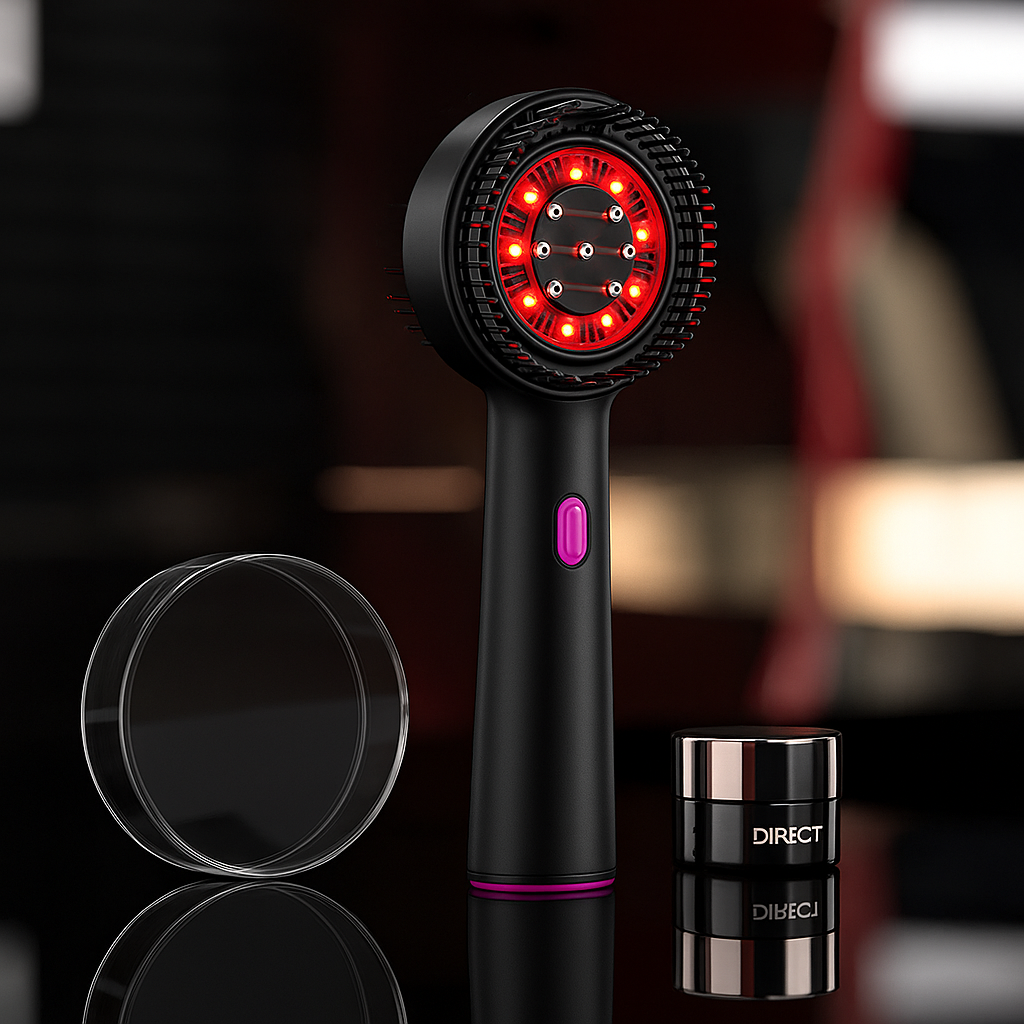 Scalp Massage Comb with Infrared Light & Oil Applicator | 3-in-1 Hair Care Massager