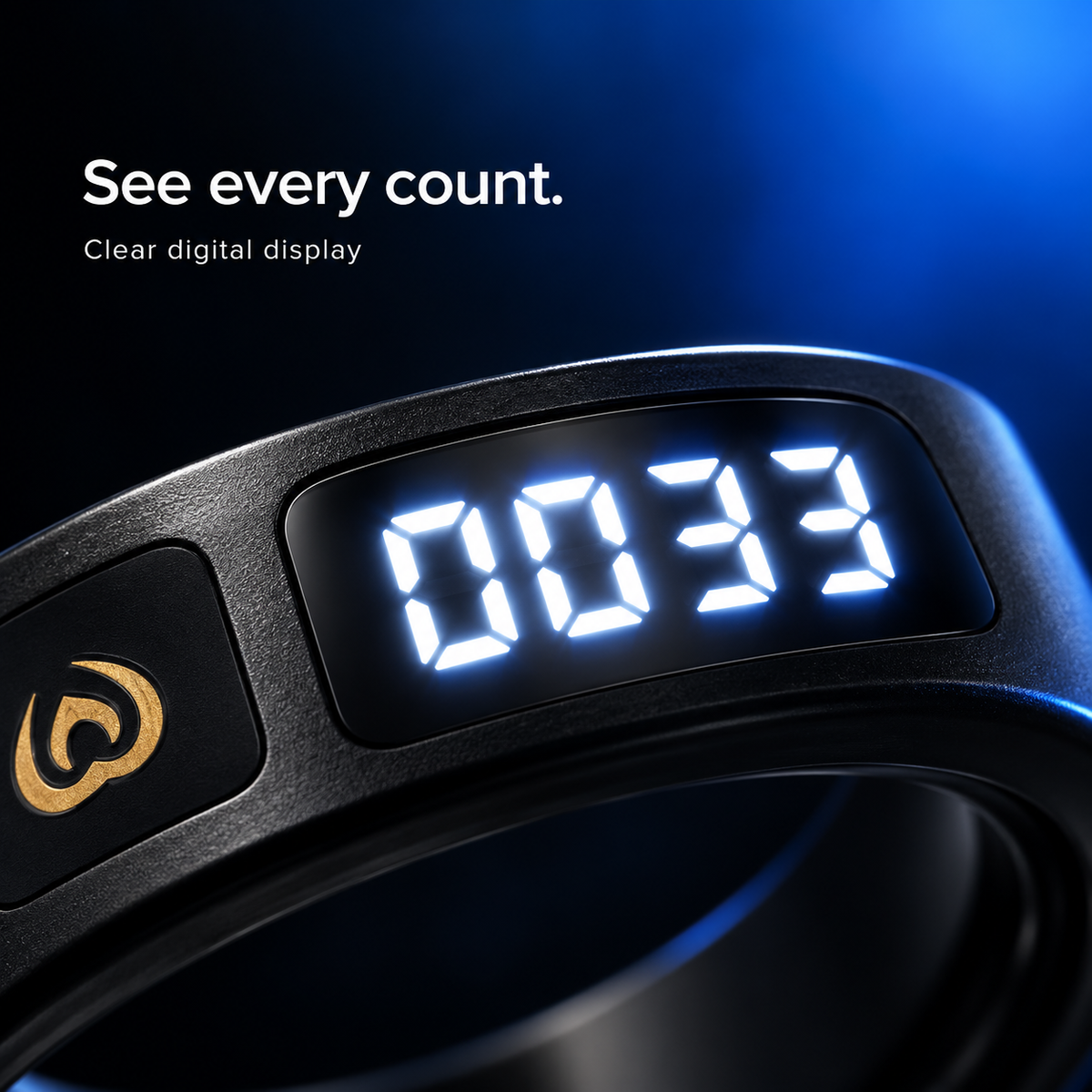 Smart Zikr Ring – Digital Tasbeeh Counter with Prayer Reminders & App Control