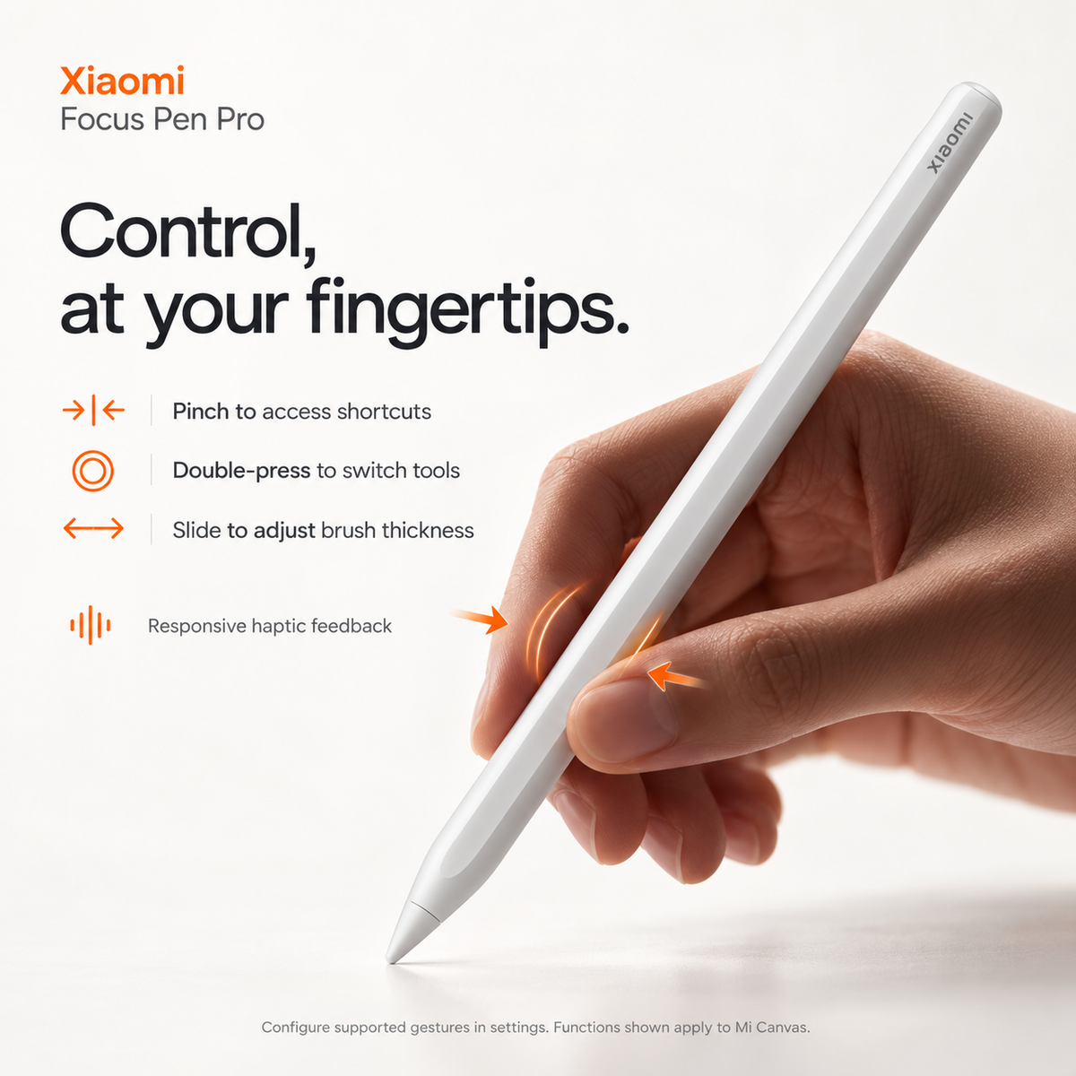 Xiaomi Focus Pen Pro – Smart Stylus with 16,384 Pressure Levels, Gesture Controls & Haptic Feedback