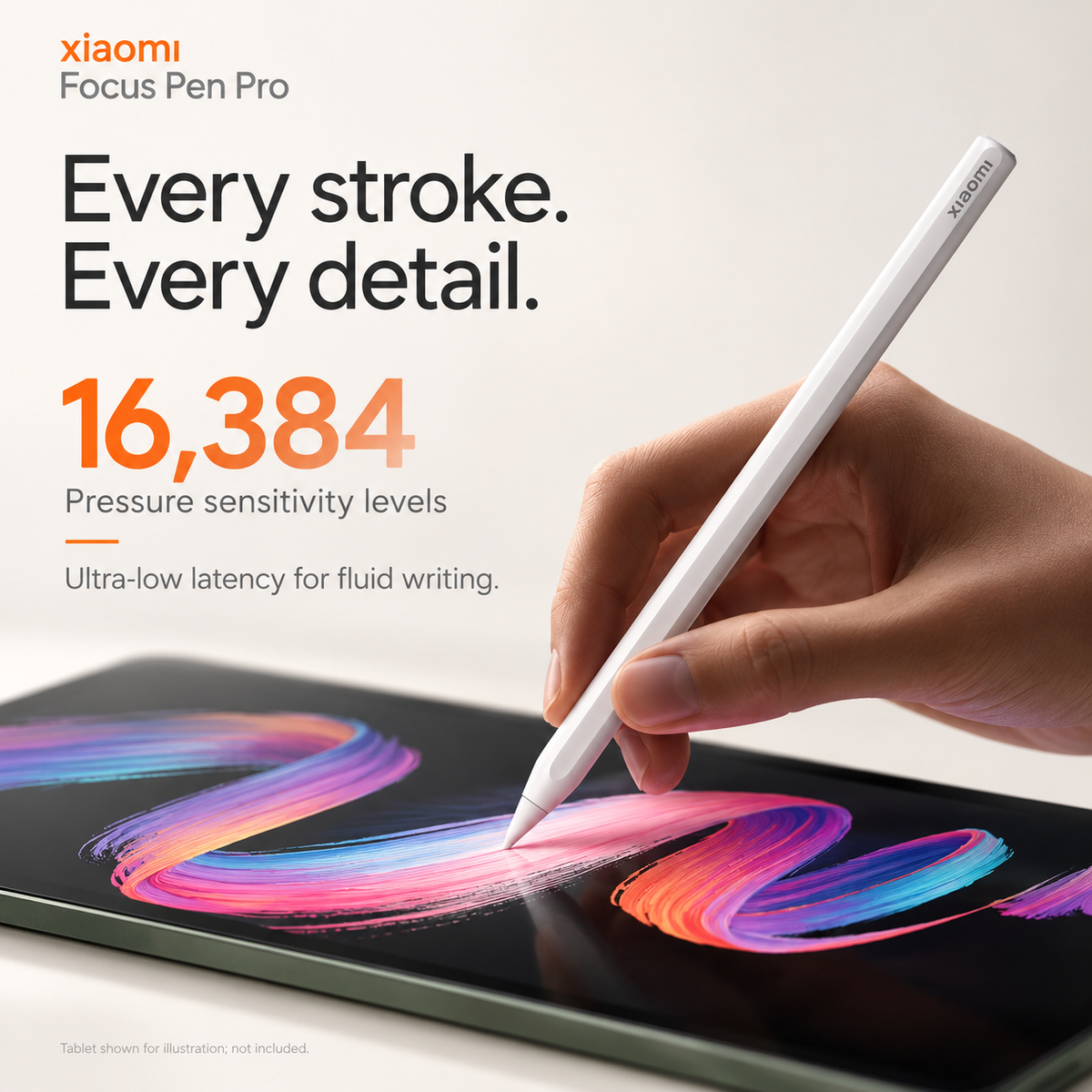 Xiaomi Focus Pen Pro – Smart Stylus with 16,384 Pressure Levels, Gesture Controls & Haptic Feedback