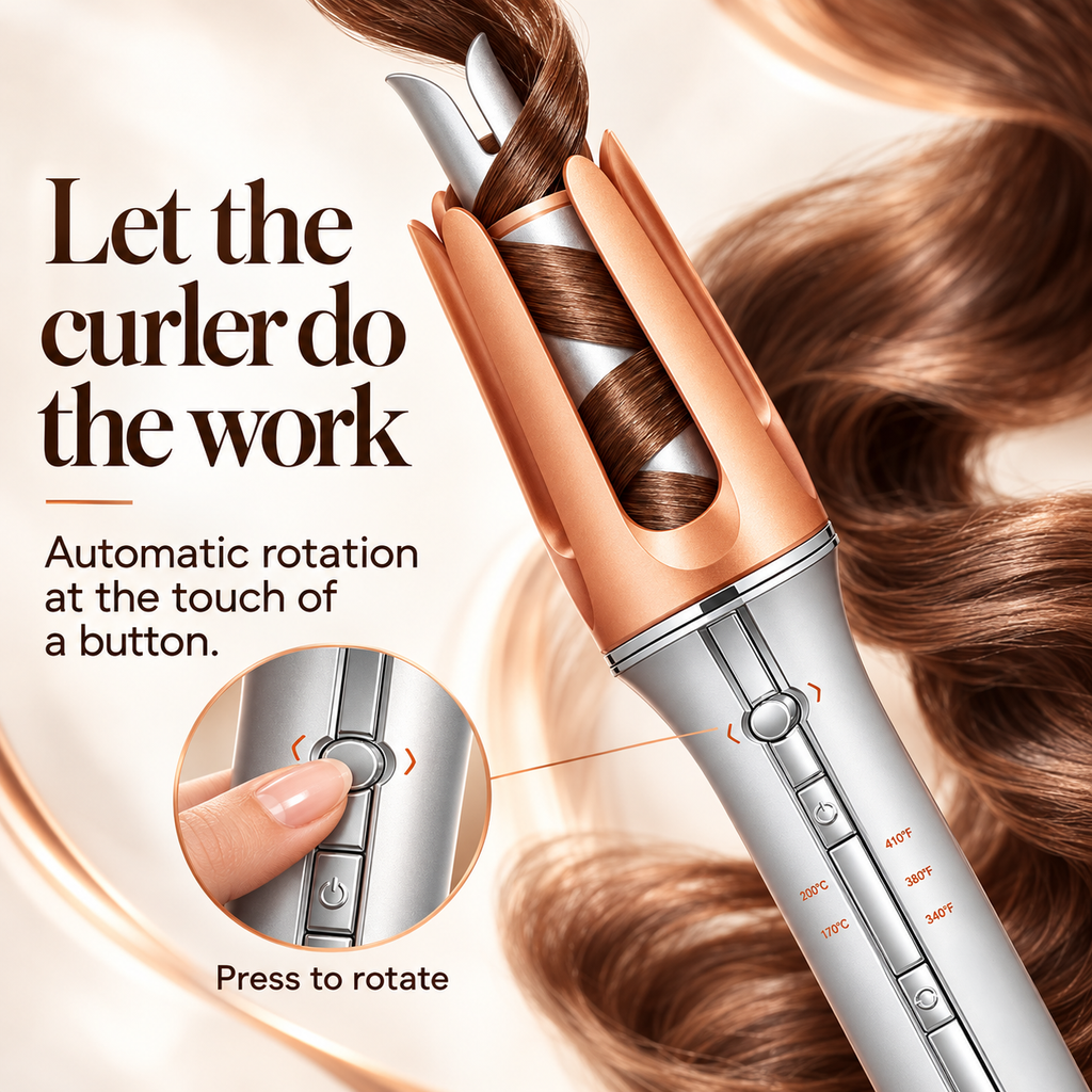 Automatic Hair Curler 25mm with 2-Way Rotation