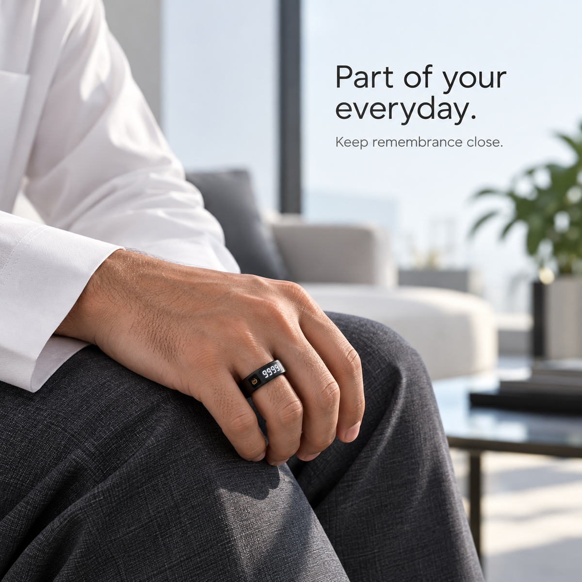 Smart Zikr Ring – Digital Tasbeeh Counter with Prayer Reminders & App Control