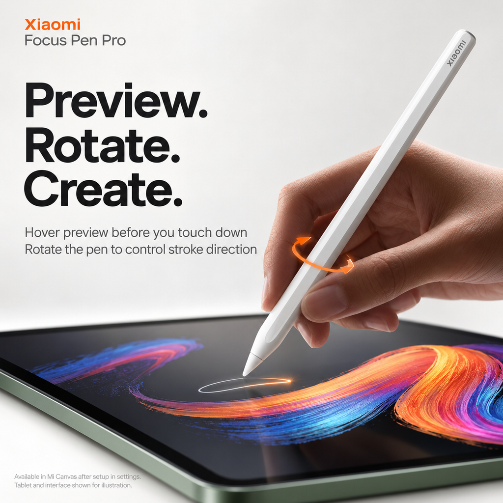 Xiaomi Focus Pen Pro – Smart Stylus with 16,384 Pressure Levels, Gesture Controls & Haptic Feedback