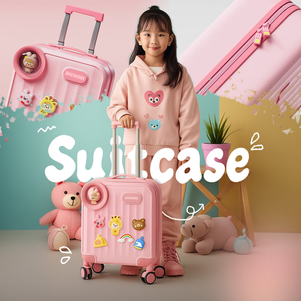 Kawaii Kids Rolling Suitcase | Fun Travel Luggage for Toddlers & Children