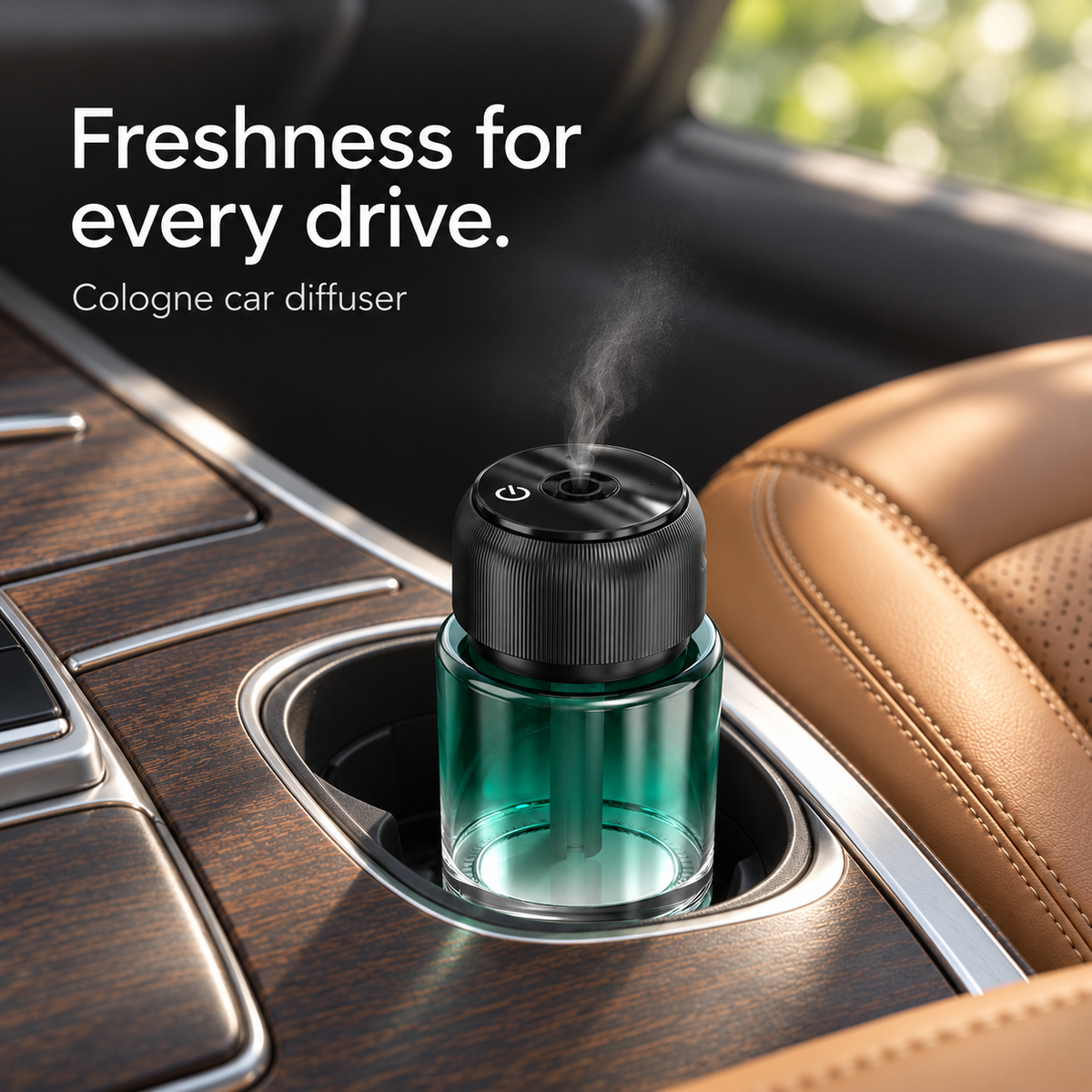 Car Fragrance Diffuser, USB Rechargeable Air Freshener, Cologne Scent