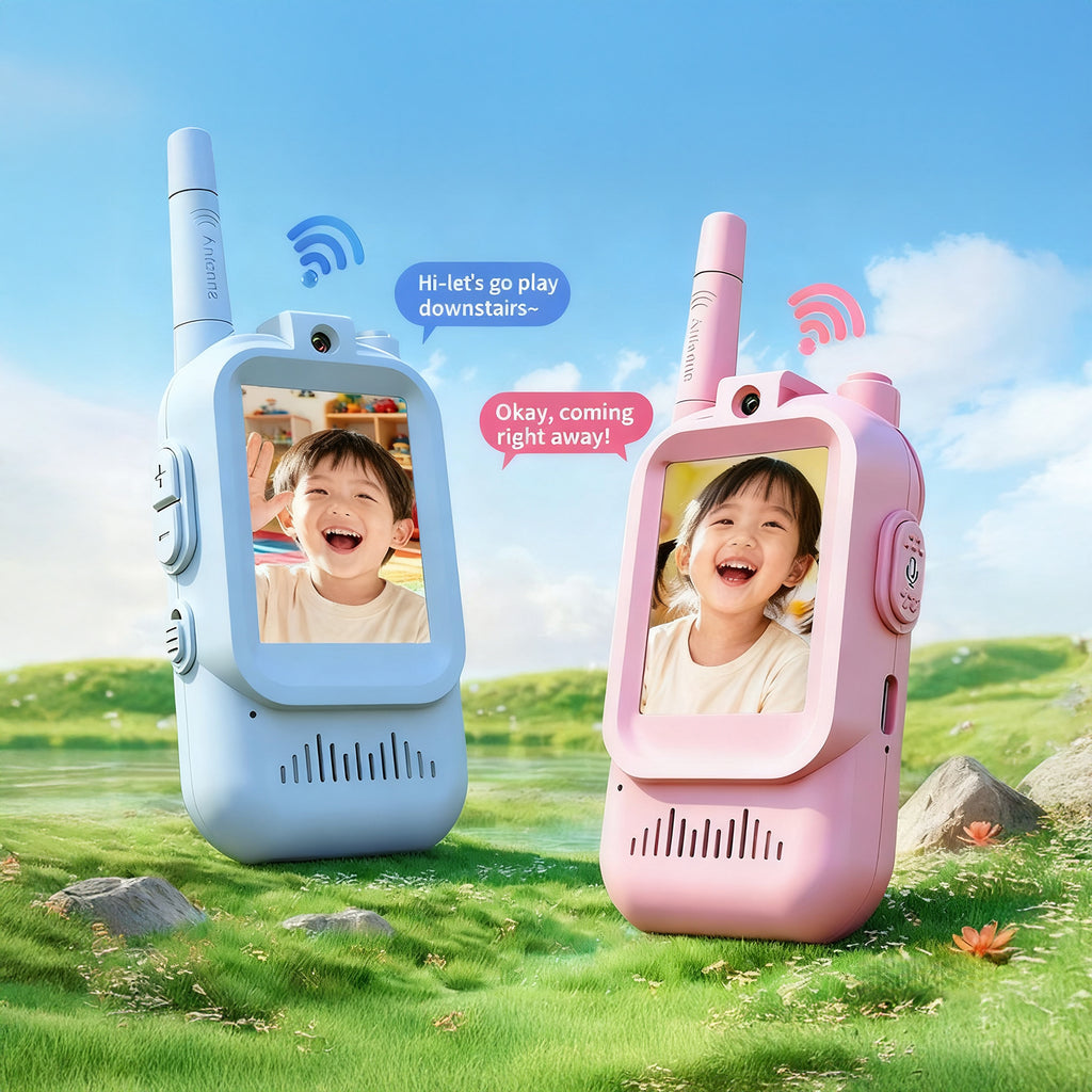 Kids Video Walkie Talkie Toy (2-Pack) with 2-Inch Screen and Fun Voice Changing Function for Boys & Girls